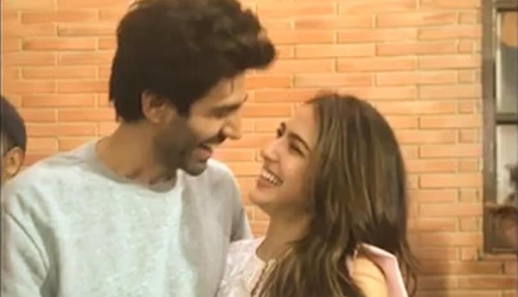 Sara Ali Khan shouts Kartik Aaryan's name in public and Luka Chuppi actor can't stop blushing