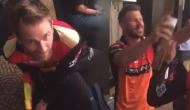 Watch: Kane Williamson and David Warner play holi with each other during Sunrisers photoshoot