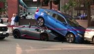 Oh no! Lamborghini sports car driver was left in tears after his expensive car got crashed; here’s the viral video