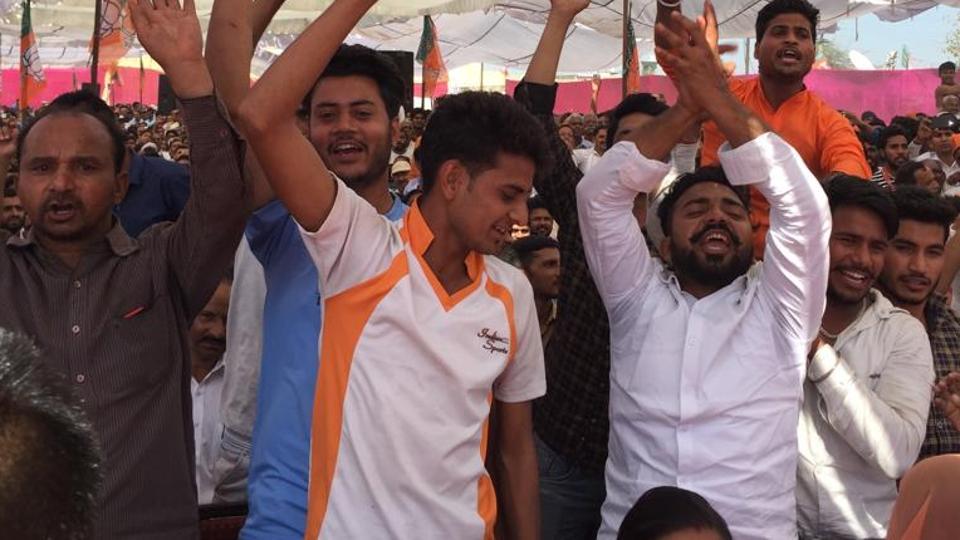 Watch: Dadri mob lynching accused cheer for CM Yogi Adityanath at Greater Noida rally