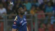Watch: Kieron Pollard crying after taking a flier against Chennai Super Kings