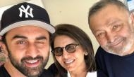 Ranbir Kapoor poses with ailing father Rishi Kapoor and mother Neetu Kapoor in this all happy family picture