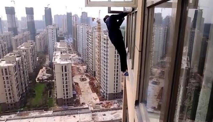 Robber trying to escape