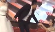 Watch: When groom's ex-girlfriend gatecrashes wedding in full bridal gown; what happened next will shock you!