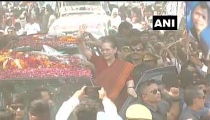 Sonia Gandhi holds a roadshow ahead of filing nomination from Rae bareli LS seat