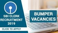 SBI Clerk Recruitment 2019: Huge vacancies out for over 8000 posts; apply now