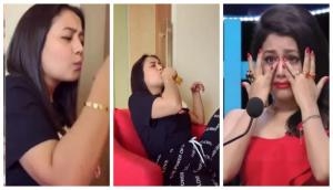 Neha Kakkar getting drunk and falling on the floor video after break up with Himansh Kohli breaks record on the internet!