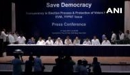 At Opposition's joint presser to 'Save Democracy', TDP's Naidu says 'EVM's can be seen being manipulated'