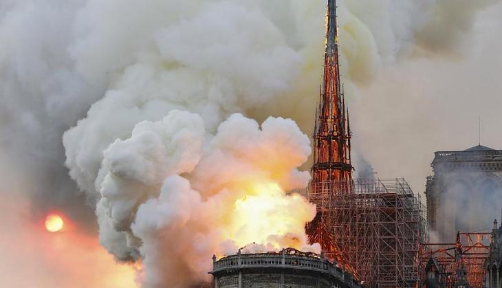 Fire in church