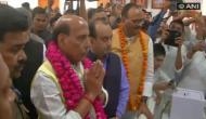 Rajnath Singh visits Lucknow temple ahead of filing nomination