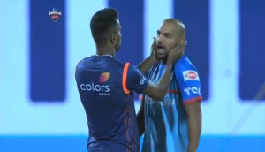 Watch: Shikhar Dhawan was left shell-shocked when Hardik Pandya did this before the match