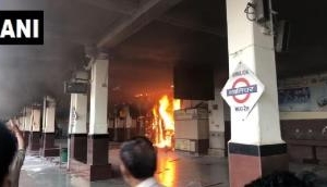 Fire breaks out inside a canteen in Gwalior railway station