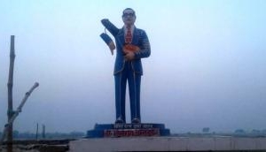 BR Ambedkar's statue damaged by miscreants in UP's Azamgarh