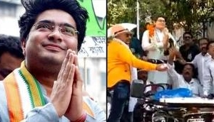 Watch Video: Mamata Banerjee's nephew uses own statue in election rally to escape scorching heat