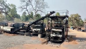 Maharashtra: Naxals set ablaze 27 machines, vehicles in Gadchiroli district