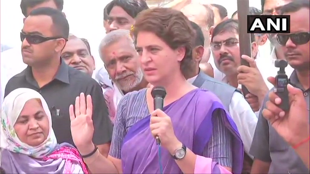 Priyanka Gandhi accuses BJP of sending bribes of Rs 20,000 to village headmen in Amethi