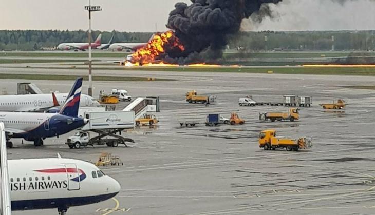 Russia Plane fire