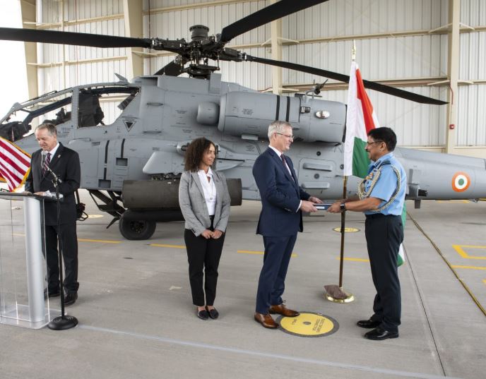 IAF receives its first Apache Guardian attack helicopter in US