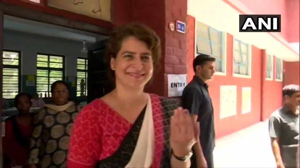 Priyanka Gandhi after casting vote, says It is clear BJP govt is going