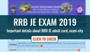 RRB JE Admit Card 2019: Exam city, e-call letter and exam pattern, here's all you need to know
