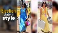 Election duty in style: Tale of two gorgeous ladies and EVM, see viral pics