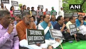 BJP protests at Jantar Mantar over Kolkata violence after alleged attack on Amit Shah's convoy