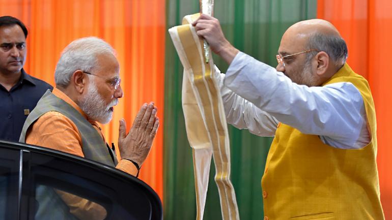 Amit Shah congratulates PM Modi on entering 20th year of public service