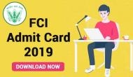 FCI Admit Card 2019: Download your hall tickets for various posts exams; here’s how