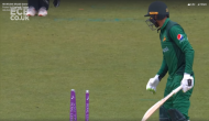 Watch: Shoaib Malik left embarrassed as he hit his own wickets in an ODI match