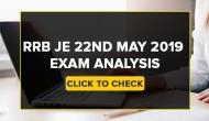 RRB JE 22nd May 2019 Exam Analysis: Check out level of first stage Junior Engineer CBT exam