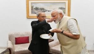 PM Narendra Modi meets Pranab Mukherjee, seeks his blessings