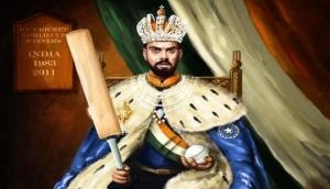 ICC honours 'King Kohli' with a sketch ahead of World Cup, Twitterati asks Rahul or Rohit?