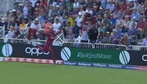 Watch: Sheldon Cottrell takes the best catch of World Cup 2019 to dismiss Steve Smith