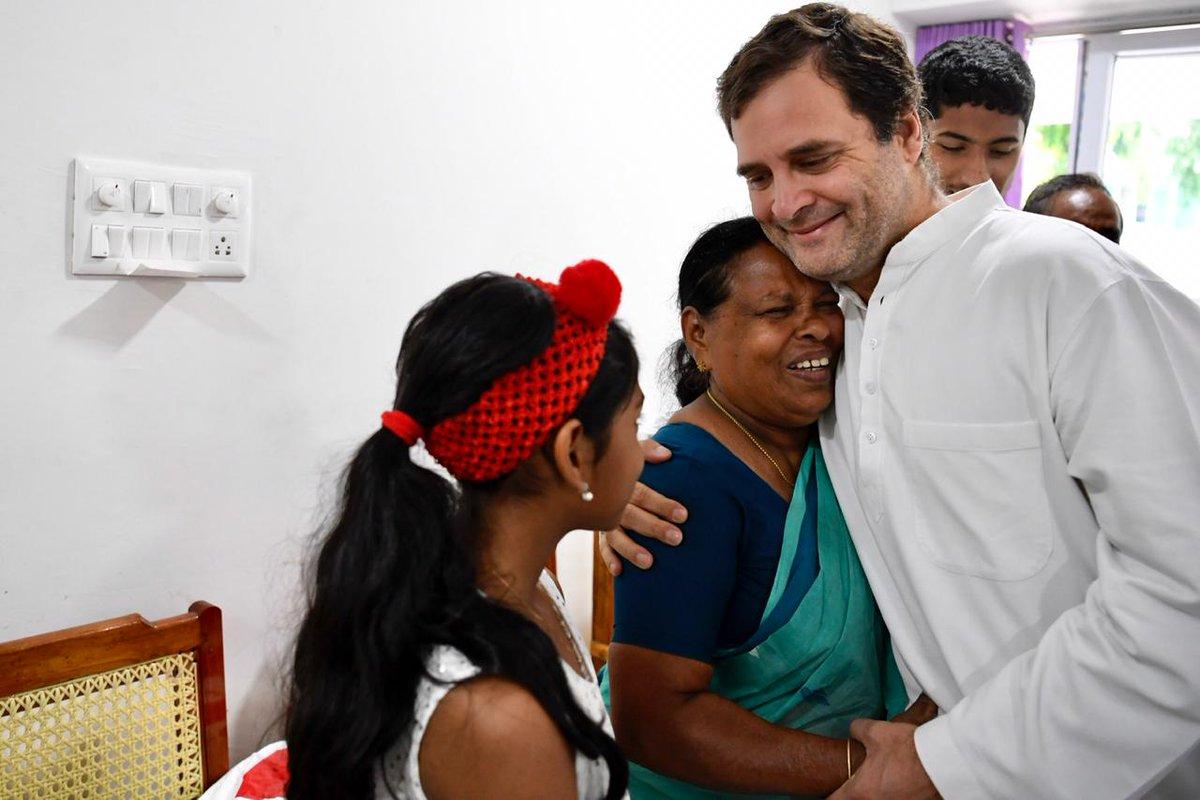 Rahul Gandhi meets Kerala nurse who held him in her hands as a baby
