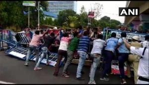 West Bengal: Teachers protest at Bikash Bhavan, demand higher wages
