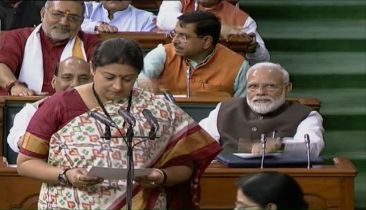 Union Minister Smriti Irani receives longest applause while taking oath as Lok Sabha member