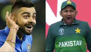 VIDEO: Virat Kohli mimics Pakistan captain Sarfraz Ahmed in between the  match and it's too funny | Catch News