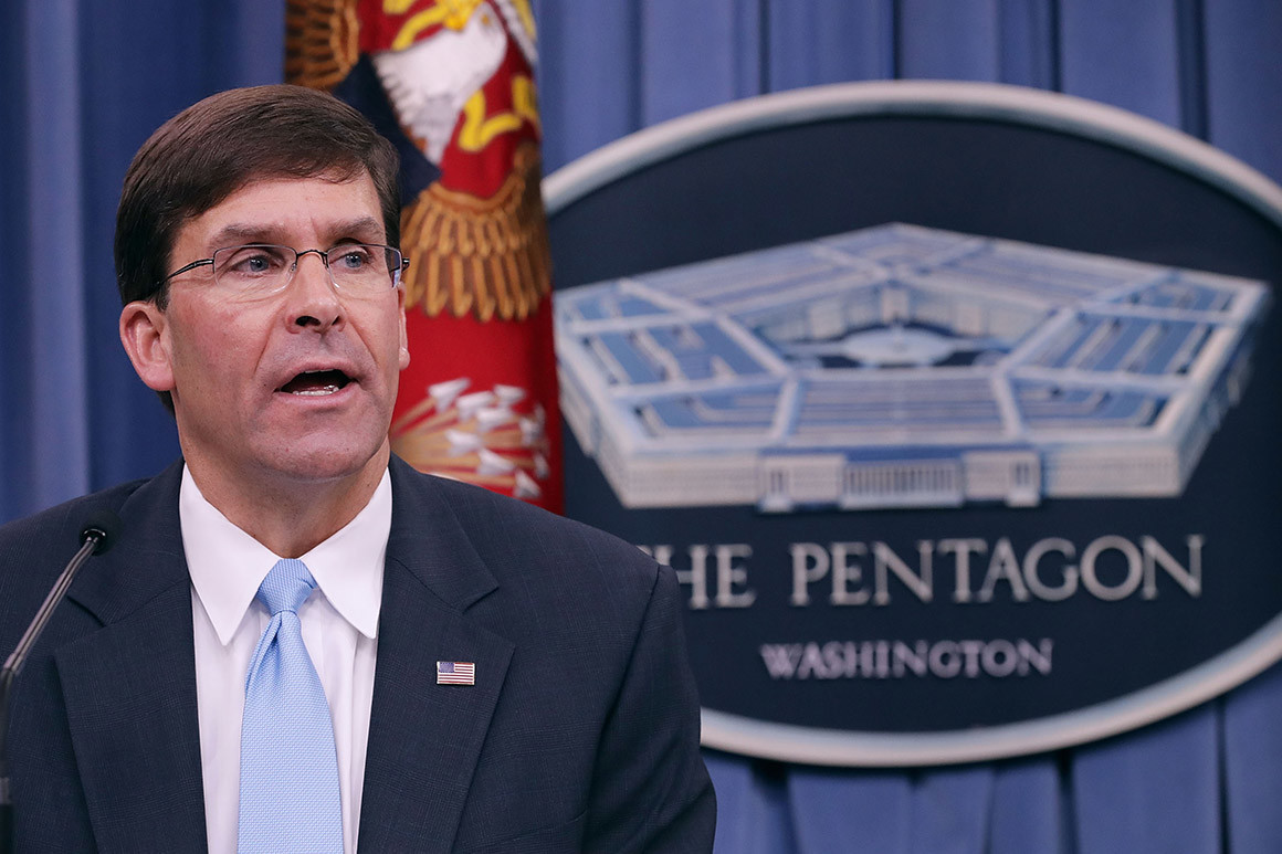 Donald Trump nominates Mark Esper to be his new defence secretary
