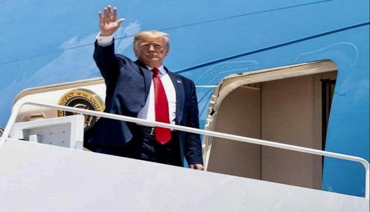 As US President Donald Trump lands in India, #GoBackTrump trends on Twitter