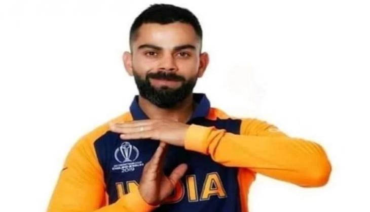 virat kohli blue shirt