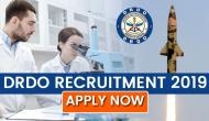 DRDO Recruitment 2019: New jobs released for Engineers! Salary upto Rs 80,000