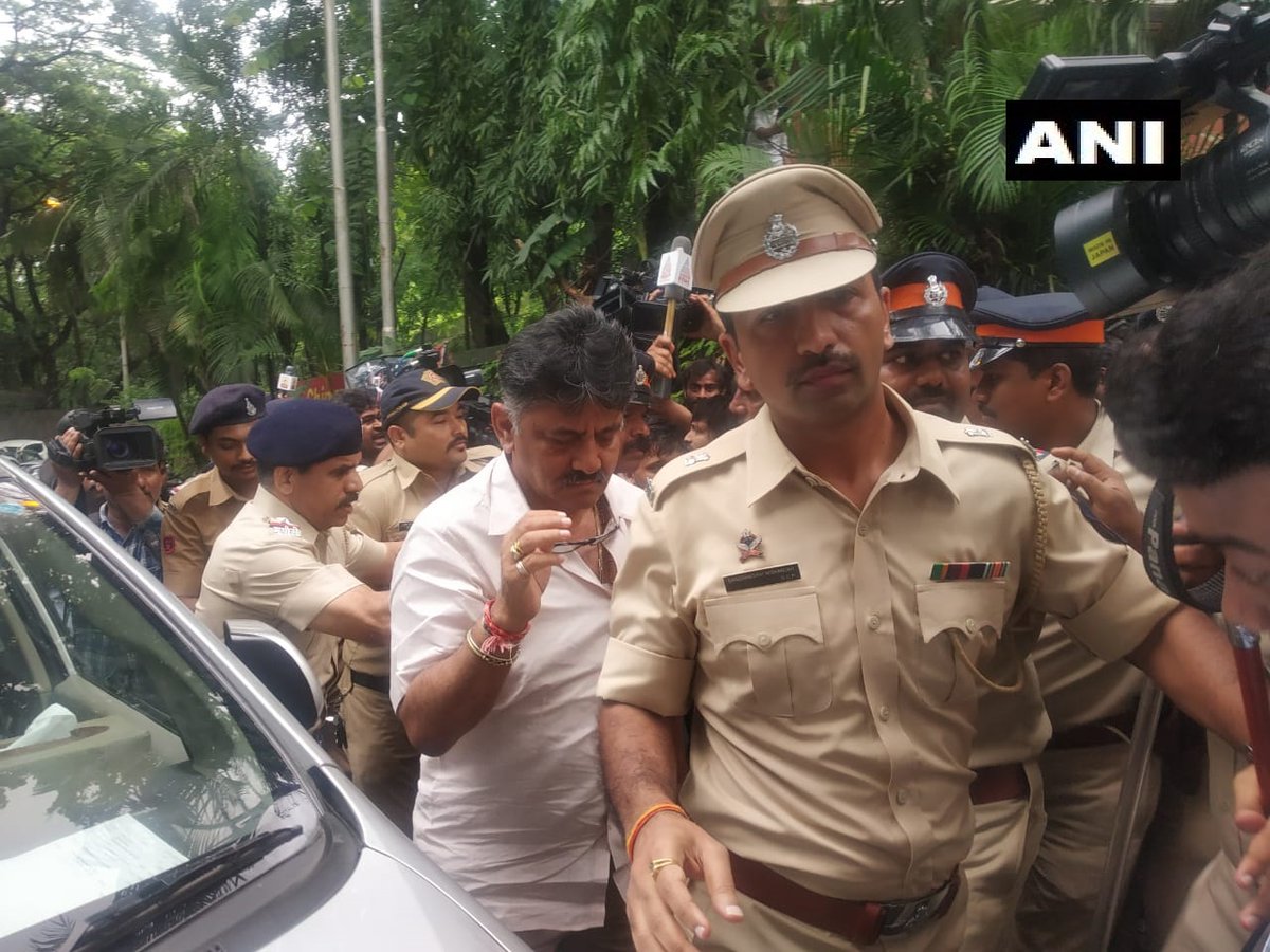 Karnataka crisis: DK Shivakumar escorted away from Mumbai hotel gates amid 'go back' slogans