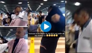 Man finds a hilarious trick to avoid paying excess baggage fine at airport; check out the funny video