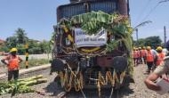 Train carrying water from Jolarpettai arrives in parched Chennai