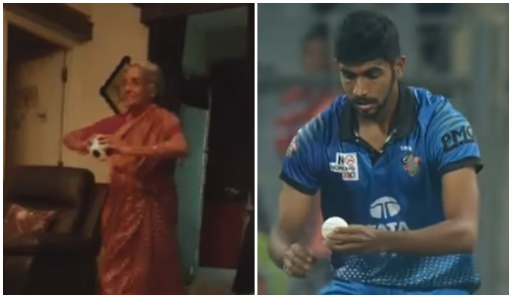 Video: Old lady mimics Jasprit Bumrah's bowling action and makes his day