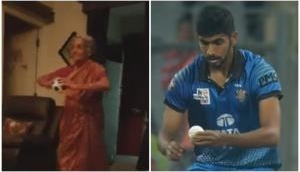 Video: Old lady mimics Jasprit Bumrah's bowling action and makes his day