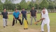 Karnataka: BS Yeddyurappa plays cricket with BJP MLAs at Bangaluru resort