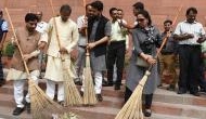 Dharmendra trolls Hema Malini sweeping Parliament complex, says 'anari lag rahi thi'