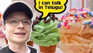 Watch how US-based Ice cream vendor communicates fluently in Telugu; Indians left stunned