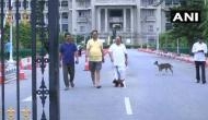 After night-long dharna inside house, BJP lawmakers take morning walk around Vidhana Soudha